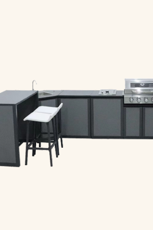 מטבח חוץ פינתי שחור