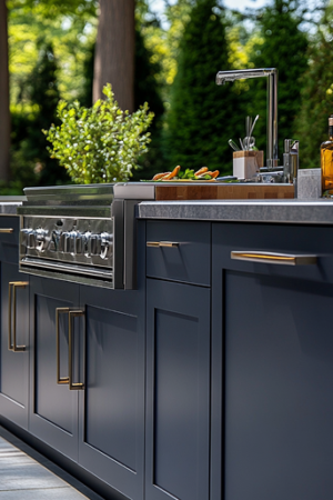 מטבח חוץ פינתי שחור