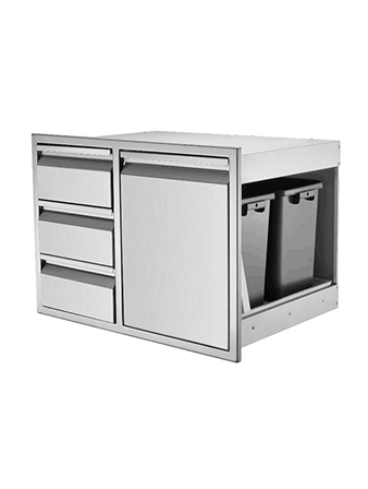 סט קומבו- מגירות ותא לאשפה