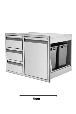 סט קומבו- מגירות ותא לאשפה