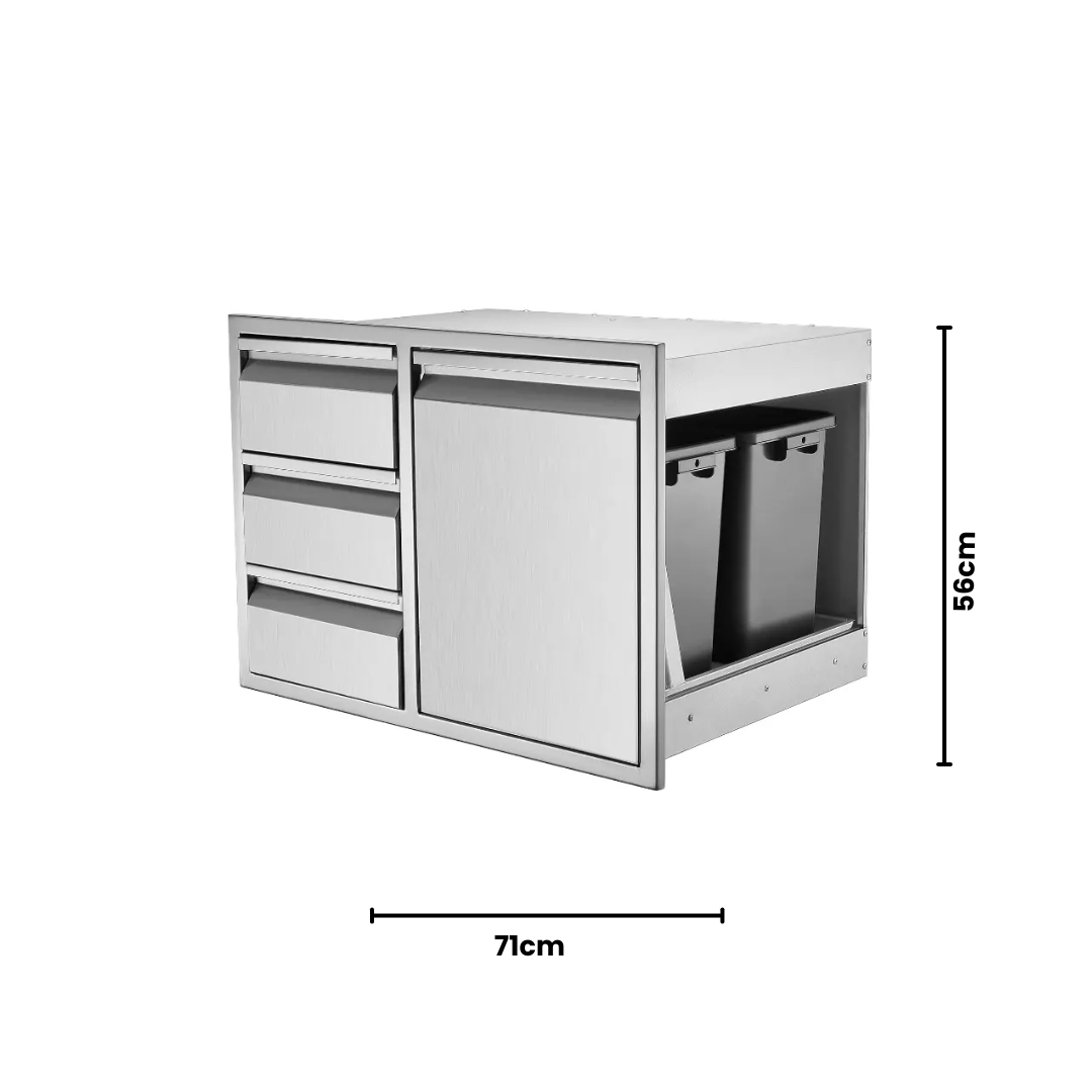 סט קומבו- מגירות ותא לאשפה – תמונה 2